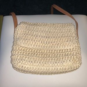 Straw crossbody purse